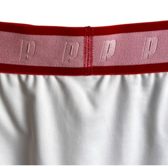 Prince Pleated Tennis Skirt in White/Coral - Picture 9 of 14